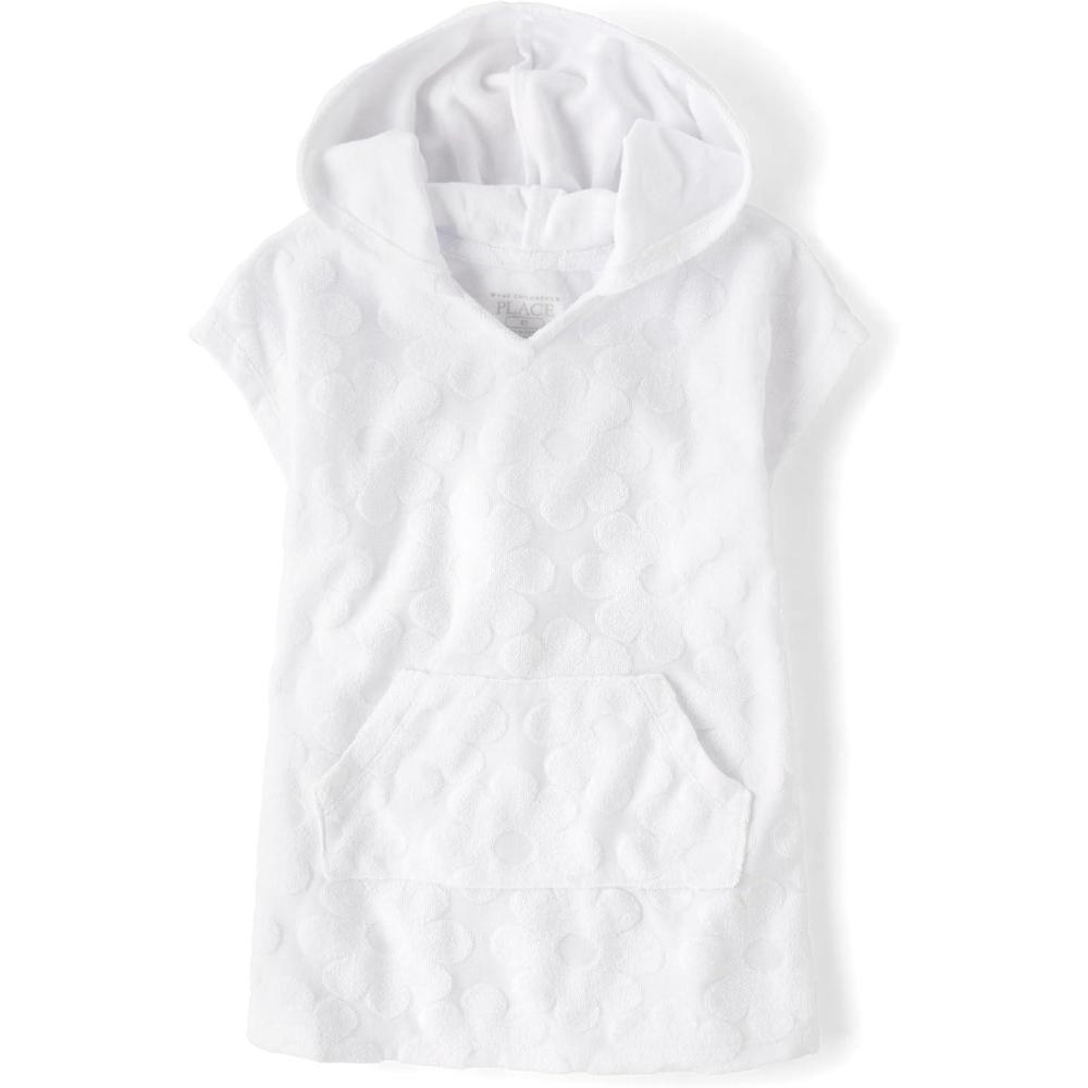 imageThe Childrens Place Baby Girls and Toddler Hooded Swim CoverupWhite Terry