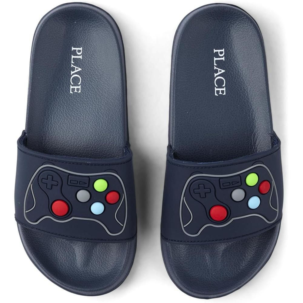 imageThe Childrens Place Boys Boys Everyday Slip on Slide SandalsGame Controller