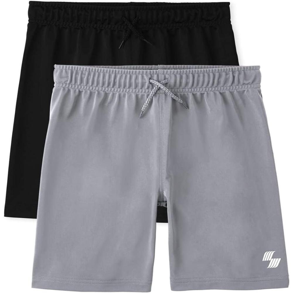 imageThe Childrens Place Boys Performance Basketball Shorts 2 PackMulti Clr