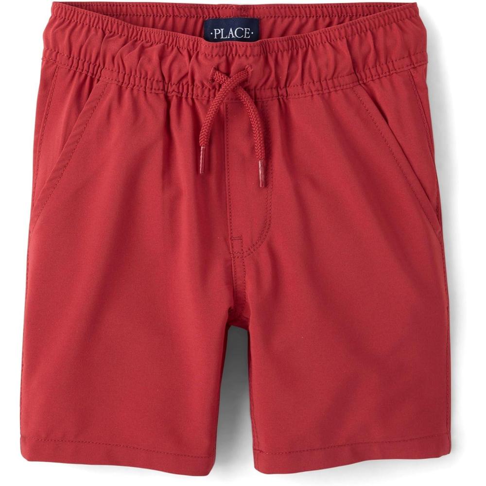imageThe Childrens Place Boys Quick Dry Pull on ShortsHampton Red