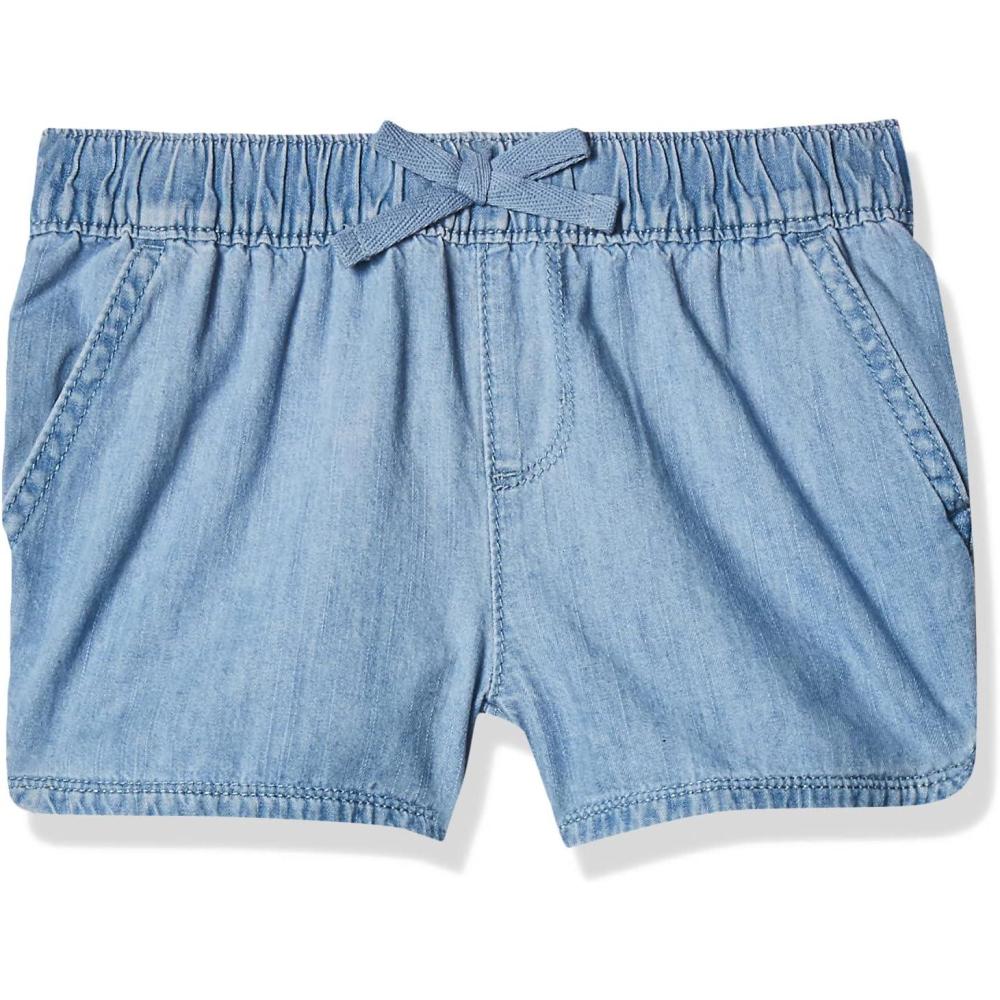 imageThe Childrens Place Girls Denim Pull on ShortsLt 90s Blu Wsh