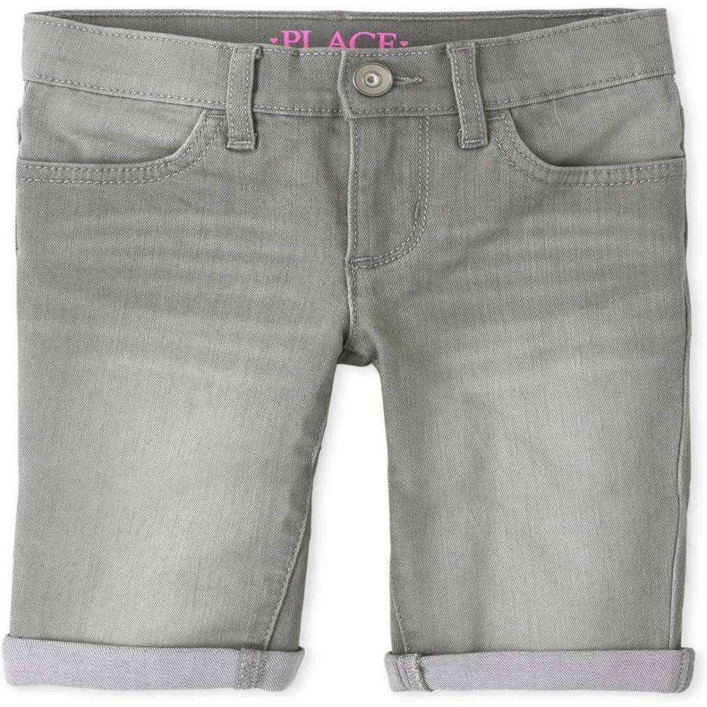 imageThe Childrens Place Girls Twill Skimmer ShortsFog Wash