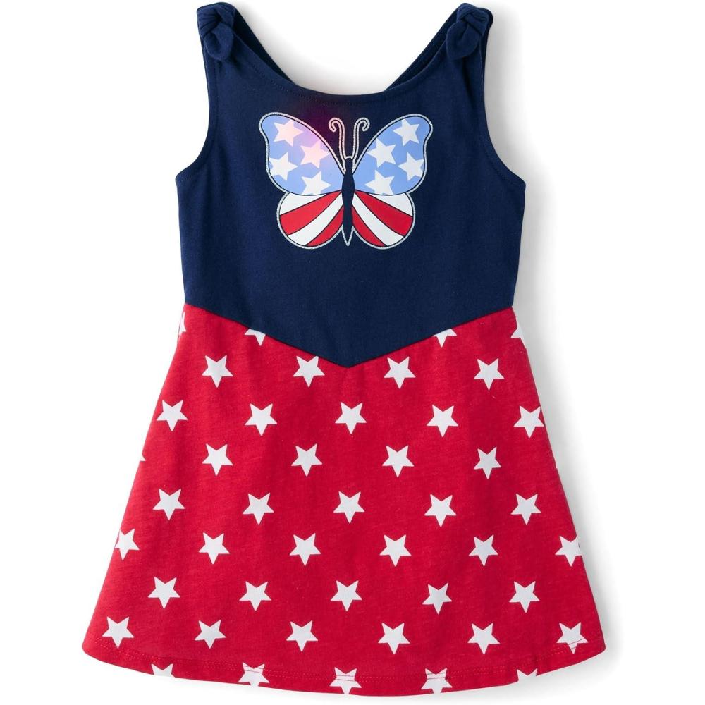 imageThe Childrens PlaceBabyGirlsand Toddler Sleeveless DressRed Butterfly9 Months12 MonthsRed Butterfly