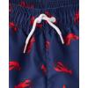 The Children’s Place Boys’ Short Sleeve Rashguard and Swim Trunk, 2-piece Set(Lobsters)
