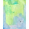 The Children’s Place Boys’ Short Sleeve Rashguard and Swim Trunk, 2-piece Set(Tie Dye Yellow)