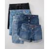 The Children’s Place Girls Denim Shortie Shorts(Rose Wash Denim 3-pack)