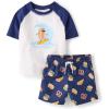 The Children’s Place Baby Boys’ and Toddler Short Sleeve Rashguard and Bottoms(Food)