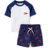The Children’s Place Baby Boys’ and Toddler Short Sleeve Rashguard and Bottoms(Lobsters)