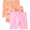 The Children’s Place Baby Girls’ Mix and Match Bike Shorts(Asbury Sand 3-pack)