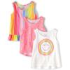 The Children’s Place Baby Girls’ Toddler Girls Everyday Tank Tops(Rainbow 3-pack)