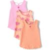 The Children’s Place Baby Girls’ and Toddler Assorted Tank Tops(Asbury Sand 3-pack)