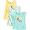 The Children’s Place Baby Girls’ and Toddler Assorted Tank Tops(Icelandic 3-pack)