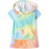 The Children’s Place Baby Girls’ and Toddler Hooded Swim Coverup(Gulf Blue Terry)