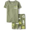 The Children’s Place Boys’ 100% Cotton Sleeve Top and Shorts 2 Piece Pajama Set(Capers)