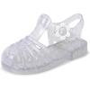 The Children’s Place Girls’ Girls Jelly Fisherman Sandals(Clear Silver Glitter)