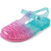 The Children’s Place Girls’ Girls Jelly Fisherman Sandals(Glitter Ombre Multicolor)