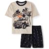 The Children’s Place boys Short Sleeve Top and Shorts,2 Piece Pajama Set(Wave Chaser)