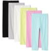 and Toddler Capri Leggings, Multipacks(Solid Color 6-pack)