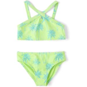 The Children’s Place Girls’ 2-piece Bikini Swimsuit(Tart Lime)