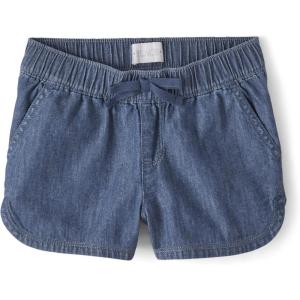 The Children’s Place Girls’ Denim Pull on Shorts(Rose Wash)