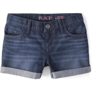 The Children’s Place Girls Denim Shortie Shorts(Holly Wash)
