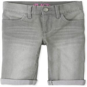 The Children’s Place Girls Twill Skimmer Shorts(Fog Wash)