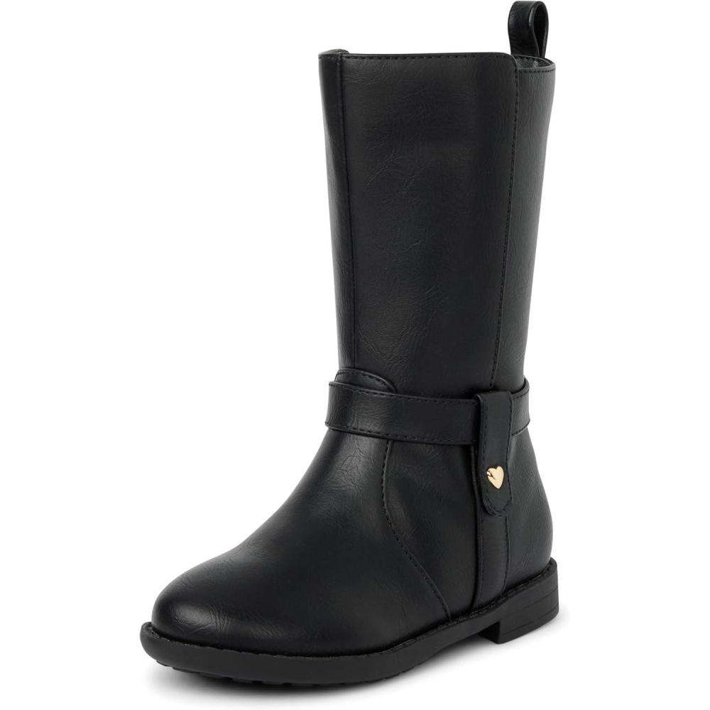 imageThe Childrens Place Baby Girls Baby Girls and Toddler Tall Riding BootsBlack