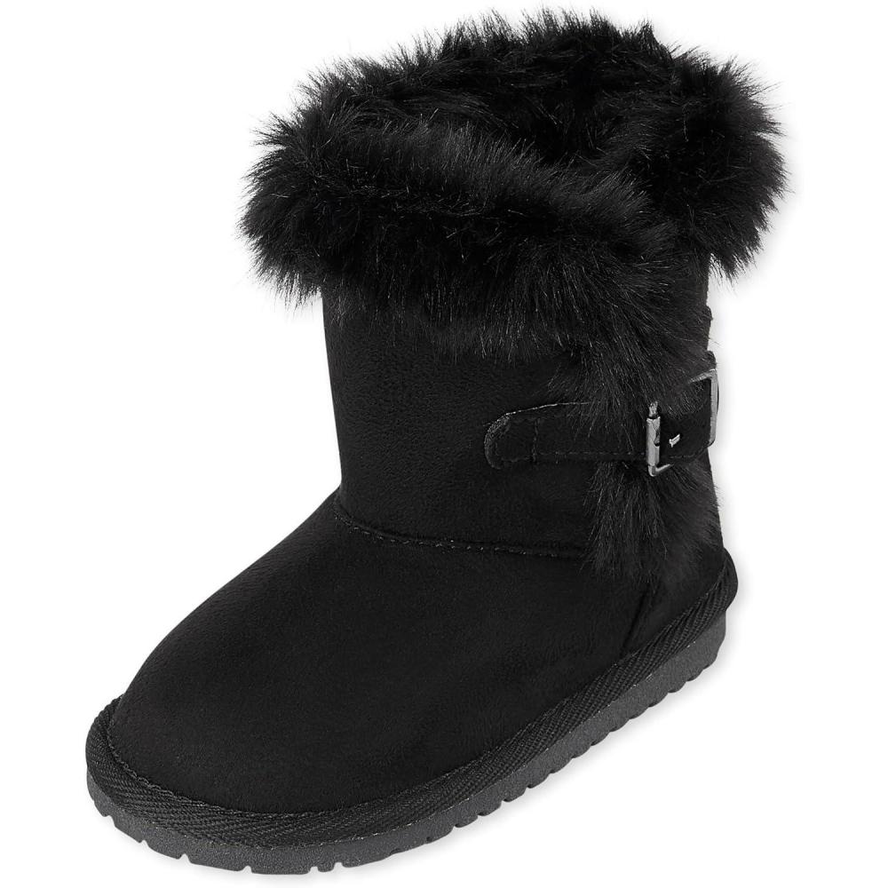 imageThe Childrens Place Girls Warm Lightweight Winter BootBlack