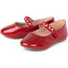 The Children’s Place Baby Girls’ Baby Girls and Toddler Closed Toe Ballet Flats(Red)