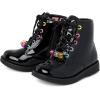 The Children’s Place Baby Girls’ Baby Girls and Toddler Lace Up Combat Boots(Black Beaded)