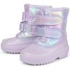 The Children’s Place Baby Girls’ Faux Fur Trim Snow Boots(Purple)