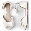 The Children’s Place Girls Open Toe Ballet Flats(White)