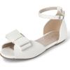 The Children’s Place Girls Open Toe Ballet Flats(White)