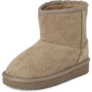 The Children’s Place Baby Girls’ Baby Girls and Toddler Classic Ankle Boots, Faux Fur Lined(Taupe)