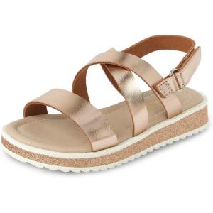 The Children’s Place Baby Girls’ Baby Girls and Toddler Platform Sandals With Adjustable Ankle Strap(Rose Gold)